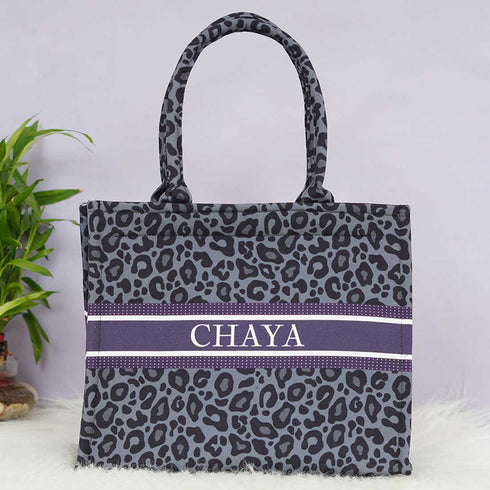 Animal Printed Customised Box Tote Bag - Uncommongifts.in